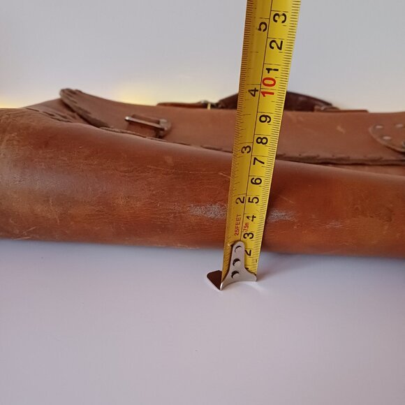 Vintage Montreal Atelier Hand Crafted Leather Stitching Briefcase Messenger Bag - Picture 13 of 16